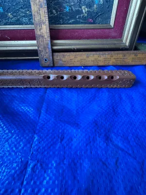 Vintage Hand-Carved Wooden Flute / Folk Instrument