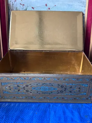 Vintage B. Heismann Milwaukee Ornate Metal Tin Box