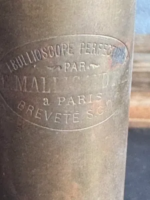 Antique French Ebullioscope Perfectionne by E. Malligand Fils, Paris