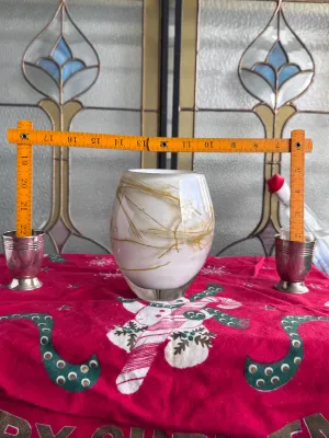 Rick Hunter studio art glass vase / signed & dated
