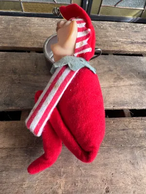Vintage Japan Felt Pixie Elf Christmas Ornament