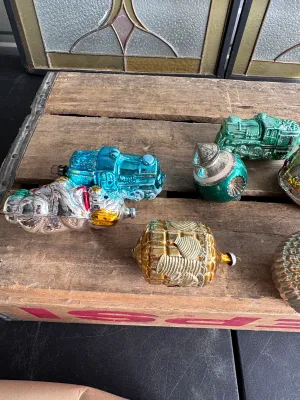 Vintage German Figural Blown Glass Christmas Ornaments - Lot of 10