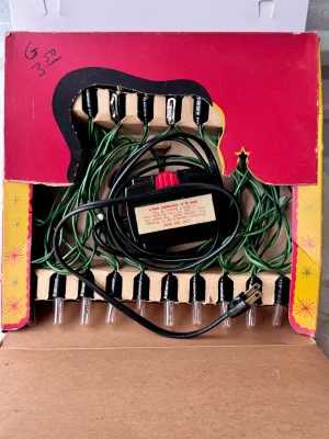 Vintage Holly Twinkle-Lite 20-Light Christmas Set with Transformer