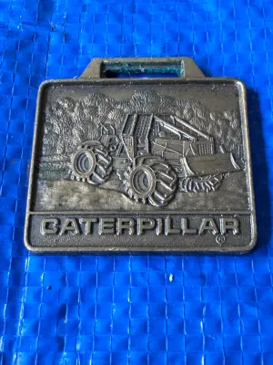 Vintage Caterpillar Brass Belt Buckle - Heavy Machinery Skidder