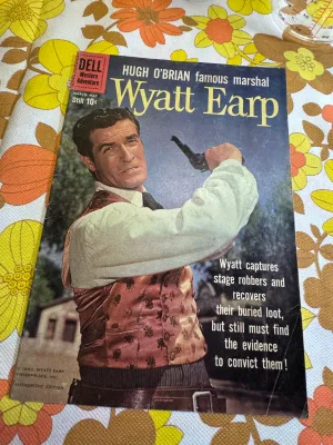 Vintage 1960 Dell Wyatt Earp Comic Book No. 10 Hugh O'Brian Cover