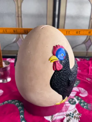Vintage Shannon Ireland Ceramic Egg Chicken Piggy Bank