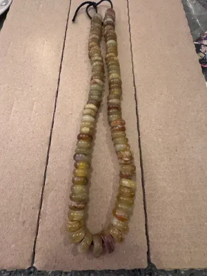 Vintage Natural Agate Stone Bead Strand