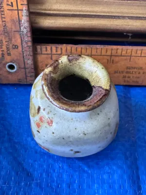 Vintage Signed Studio Pottery Miniature Bud Vase