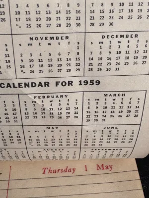 Vintage 1959 Bayou State Oil Corp Pin-Up Calendar Notepad
