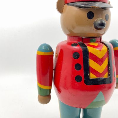 Vintage Kurt S. Adler Gear Gear Wooden Bear Nutcracker