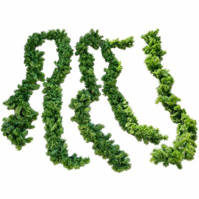 Artificial Green Christmas Pine Garlands - Set of 5