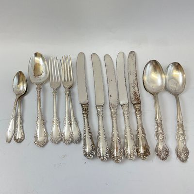 Vintage Silverplate Tableware & US House of Representatives Glass Trays