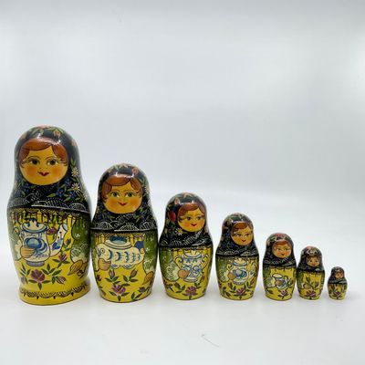 3292 Set of Russian Handpainted Nesting Dolls