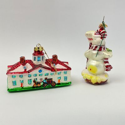 Christopher Radko & Mount Vernon Blown Glass Christmas Ornaments