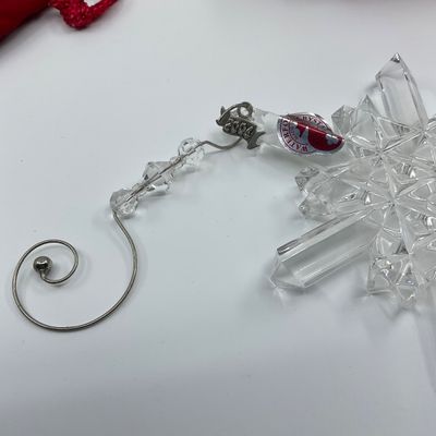 3103 Waterford Crystal 2004 Snow Crystal Faceted Ornament with Box