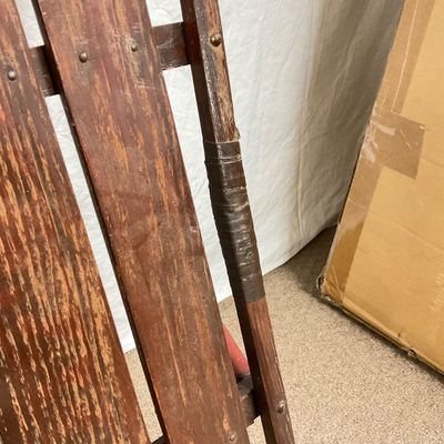 3270 Antique Winter Wooden Sled with Skates