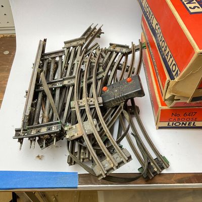 Vintage Lionel Train Set with No. 681 Locomotive, Transformer & Accessories
