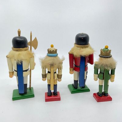 Vintage Wooden Soldier Nutcrackers - Set of 4