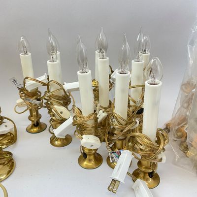 Large Lot of Electric Christmas Window Candle Lamps
