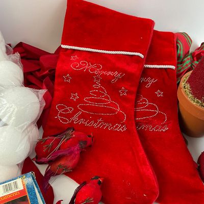 Assorted Christmas Decor and Crafting Lot