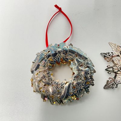 3289 Lot of Three Silverplated Ornaments