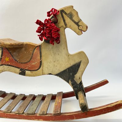 Vintage Wooden Rocking Horse No. 10