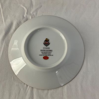 3272 Set of LYNN CHASE Winter Game Birds China Set 36pcs