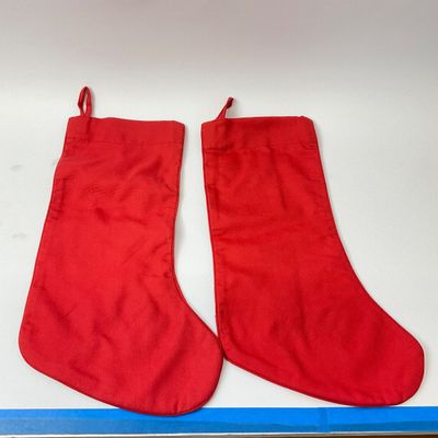 Vintage Hand-Embroidered Christmas Stockings - Set of 4