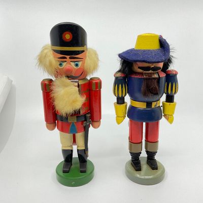 Vintage East German Wooden Nutcrackers - Set of 2