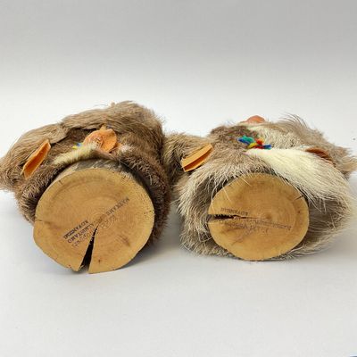 Vintage Finnish Fur Troll & Santa Figures by Erkki Nopperi - Set of 3