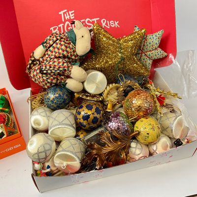 Assorted Christmas Ornaments and Holiday Decor Collection
