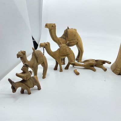 3296 Vintage German Handcarved Nativity Set