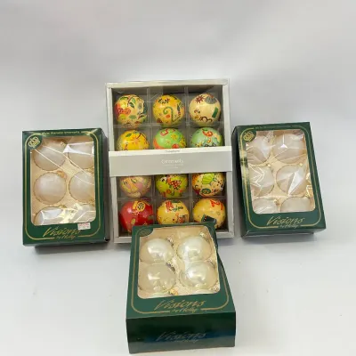 Crate & Barrel Twelve Days of Christmas & Visions by Holly Ornaments