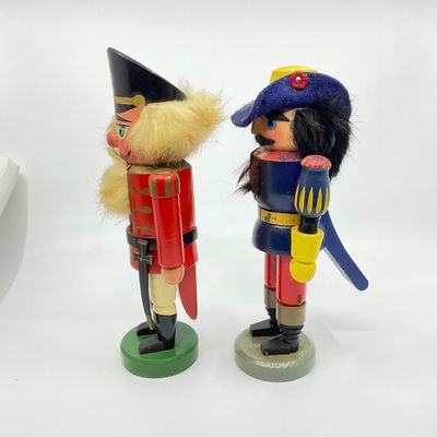 Vintage East German Wooden Nutcrackers - Set of 2