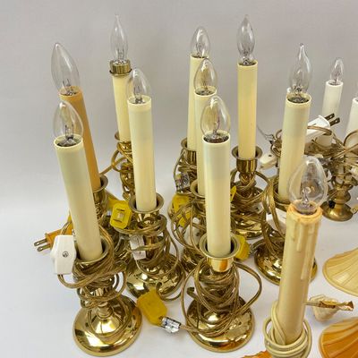 Large Lot of Electric Christmas Window Candle Lamps