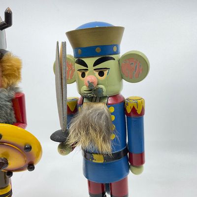 Vintage Wooden Nutcrackers - Viking and Mouse King