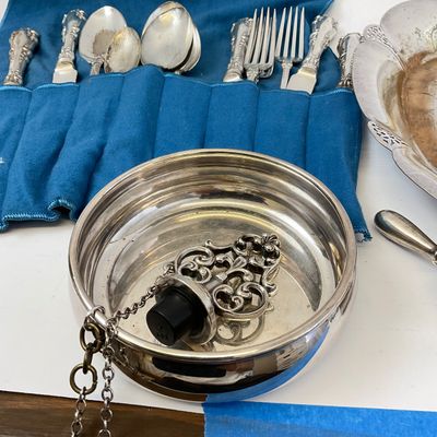 Vintage Silverplate Tableware & US House of Representatives Glass Trays