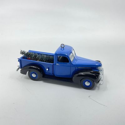 3276 Two Hallmark Christmas Ornaments 1947 Chevy Pickup Truck, “Lil Cruiser” Bike
