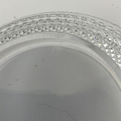 Vintage Cut Glass Diamond Pattern Serving Bowl
