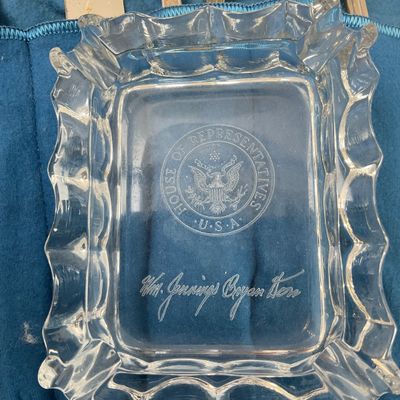 Vintage Silverplate Tableware & US House of Representatives Glass Trays