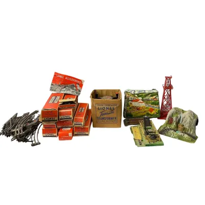 Vintage Lionel Train Set with No. 681 Locomotive, Transformer & Accessories