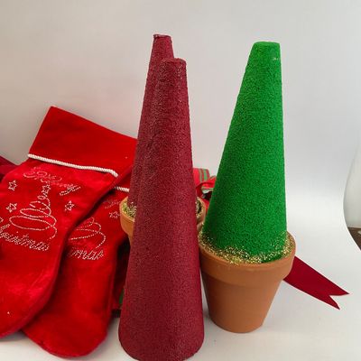 Assorted Christmas Decor and Crafting Lot