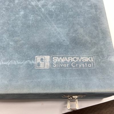3248 Vintage Swarovski Crystal Chess Set with Case