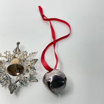 3289 Lot of Three Silverplated Ornaments