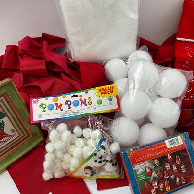 Assorted Christmas Decor and Crafting Lot