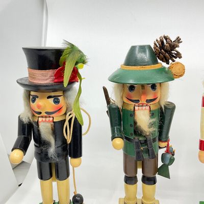 Vintage Wooden Nutcrackers - Set of 4