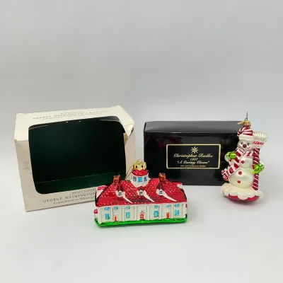 Christopher Radko & Mount Vernon Blown Glass Christmas Ornaments