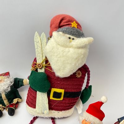 Vintage Santa Claus Figurines & Miniature Dollhouse Ornament - 5 Piece Lot