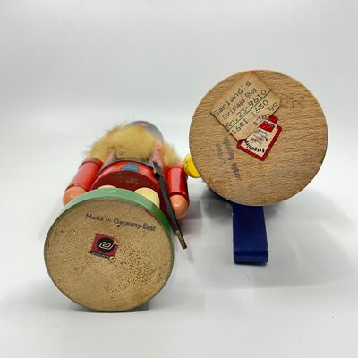 Vintage East German Wooden Nutcrackers - Set of 2