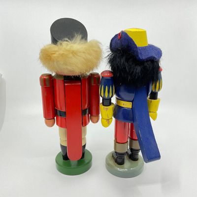Vintage East German Wooden Nutcrackers - Set of 2